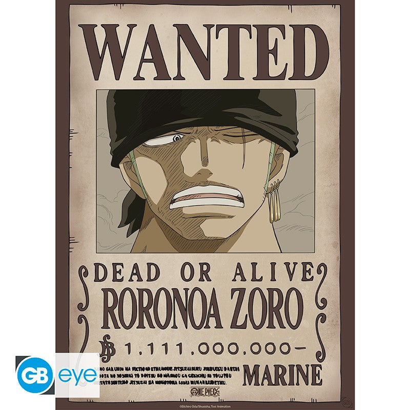 One Piece Wanted Zoro Wano Poster Plakat 52x38cm Dekoration