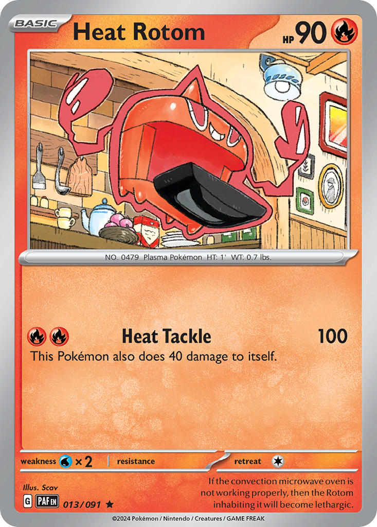 Heat Rotom⁣ - Paldean Fates⁣ (Rare)⁣ [013] English / Near Mint / Reverse-Holo Normal