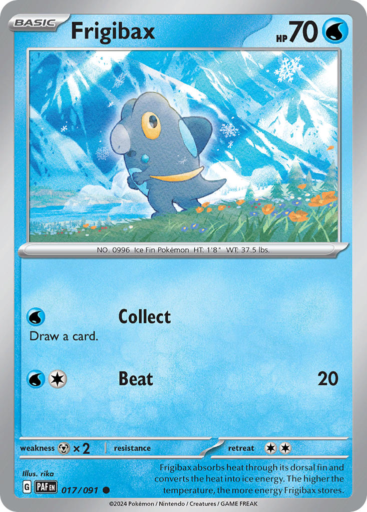 Frigibax⁣ - Paldean Fates⁣ (Common)⁣ [017] English / Near Mint / Reverse-Holo Normal
