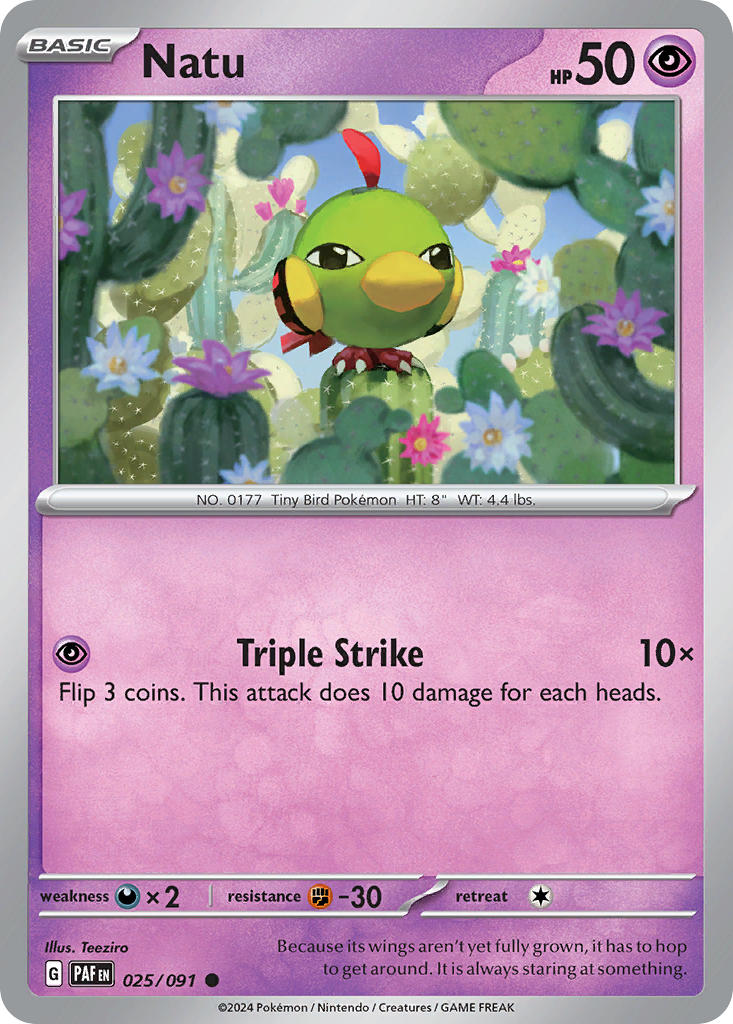 Natu⁣ - Paldean Fates⁣ (Common)⁣ [025] English / Near Mint / Normal