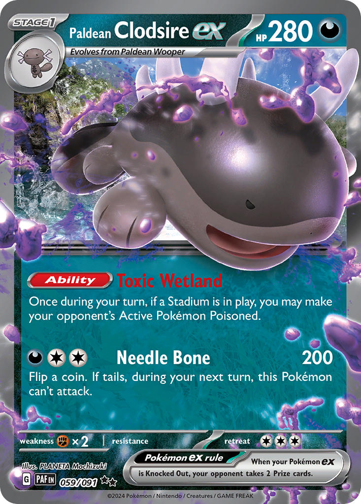 Paldean Clodsire ex⁣ - Paldean Fates⁣ (Double Rare)⁣ [059] English / Near Mint / Normal