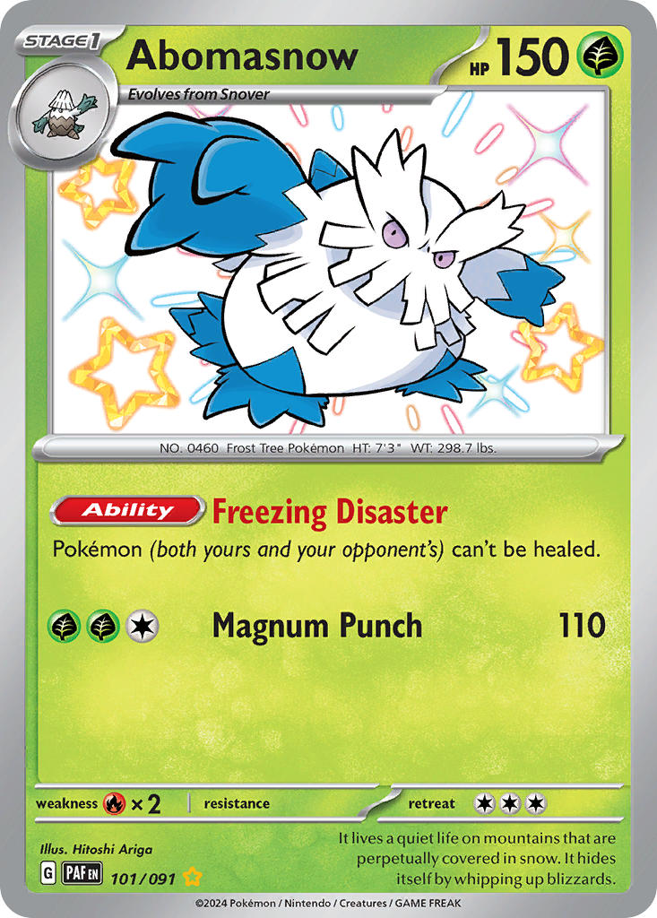 Abomasnow⁣ - Paldean Fates⁣ (Shiny Rare)⁣ [101] English / Near Mint / Normal