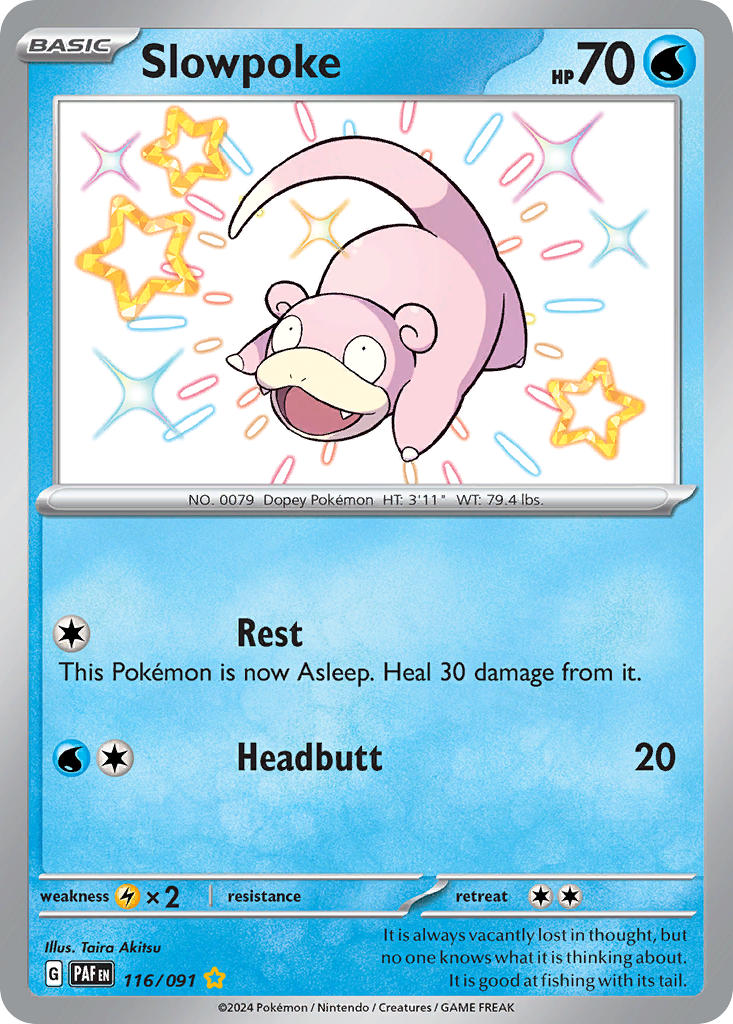 Slowpoke⁣ - Paldean Fates⁣ (Shiny Rare)⁣ [116] English / Near Mint / Normal