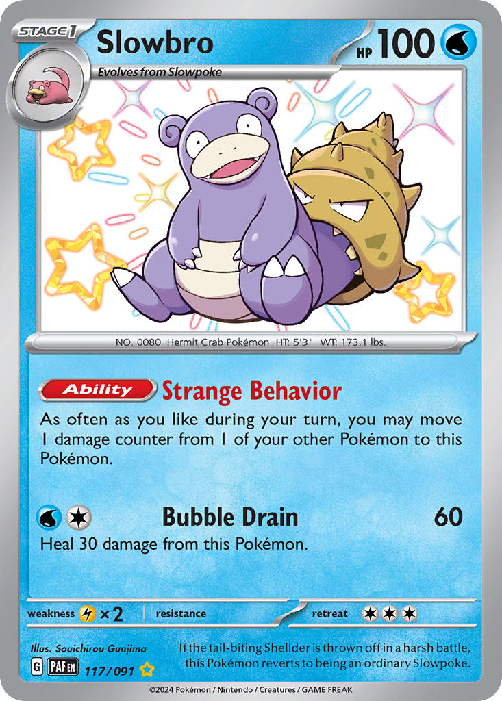 Slowbro⁣ - Paldean Fates⁣ (Shiny Rare)⁣ [117] English / Near Mint / Normal
