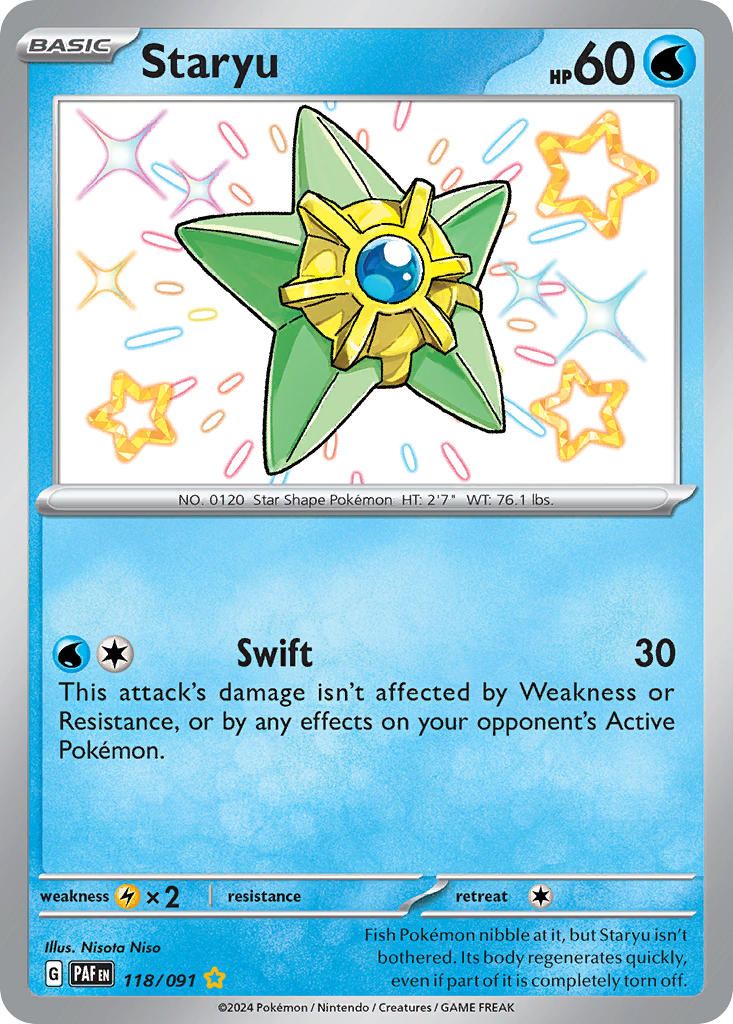 Staryu⁣ - Paldean Fates⁣ (Shiny Rare)⁣ [118] English / Near Mint / Normal
