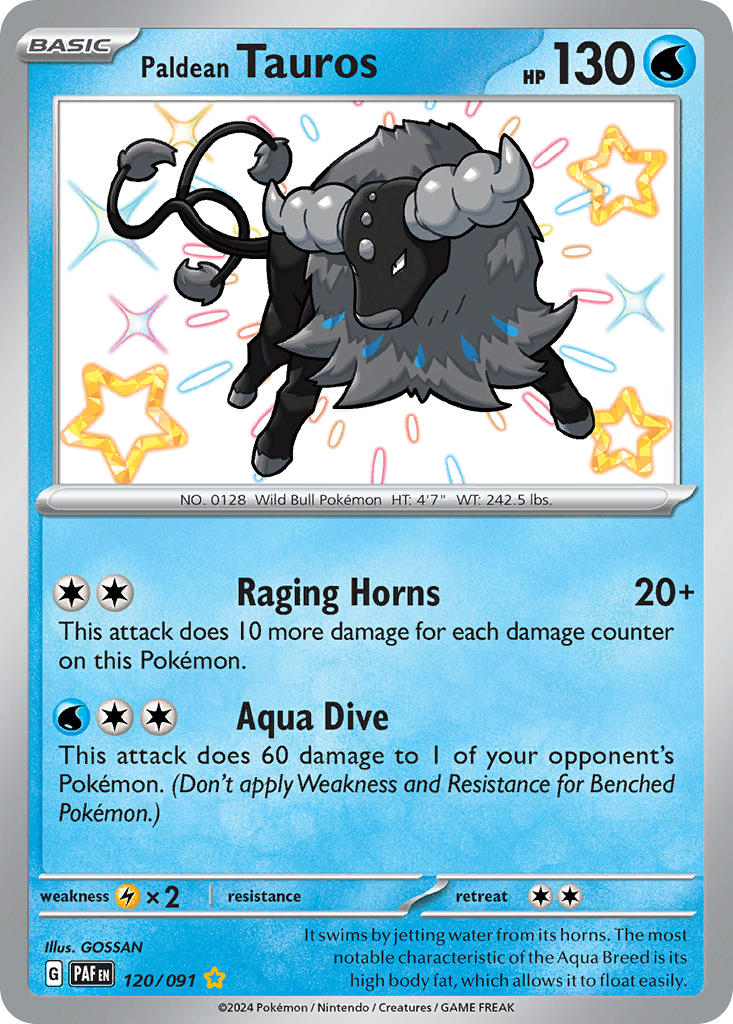 Paldean Tauros⁣ - Paldean Fates⁣ (Shiny Rare)⁣ [120] English / Near Mint / Normal