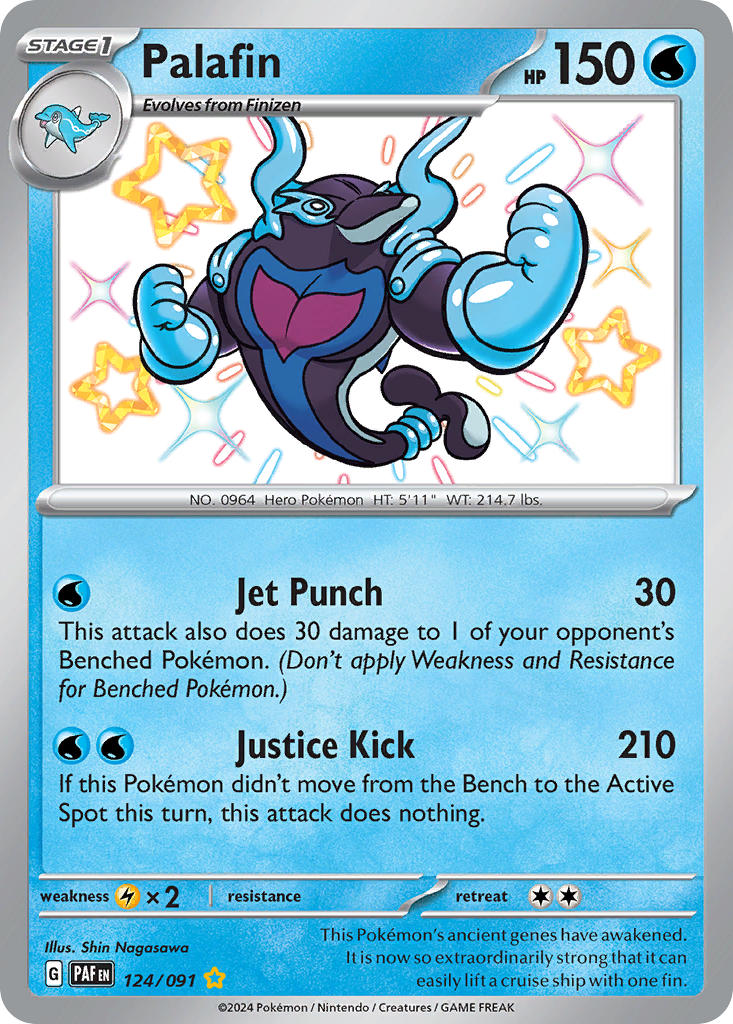 Palafin⁣ - Paldean Fates⁣ (Shiny Rare)⁣ [124] English / Near Mint / Normal