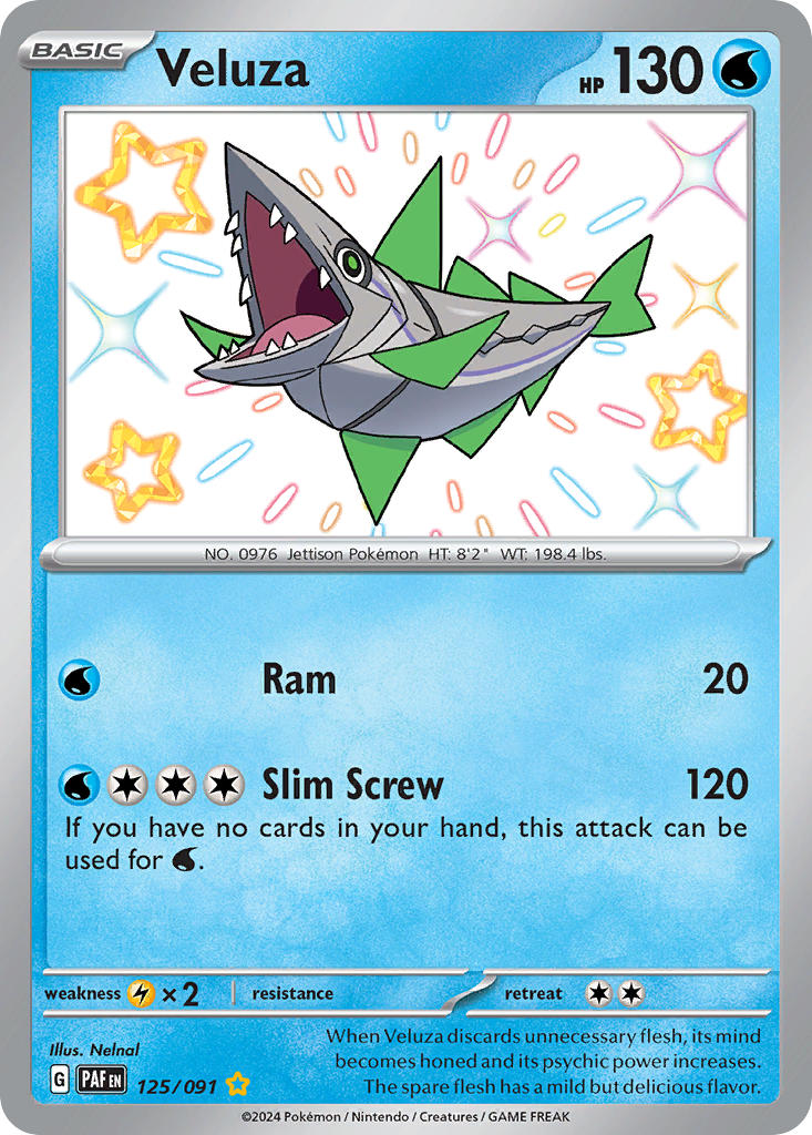 Veluza⁣ - Paldean Fates⁣ (Shiny Rare)⁣ [125] English / Near Mint / Normal