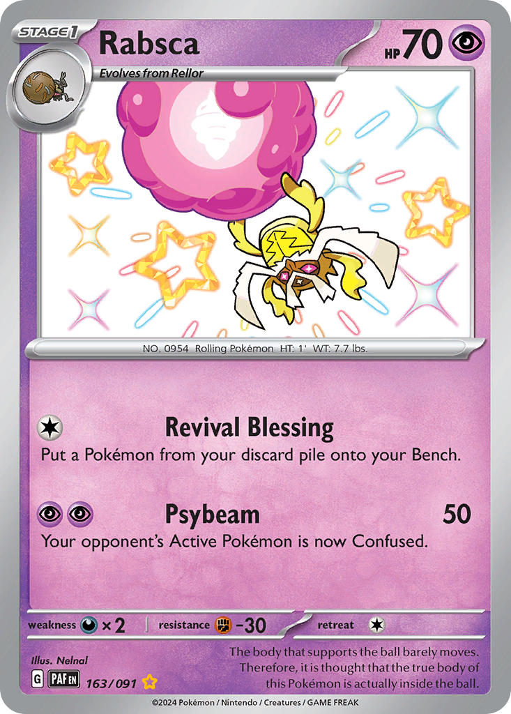 Rabsca⁣ - Paldean Fates⁣ (Shiny Rare)⁣ [163] English / Near Mint / Normal