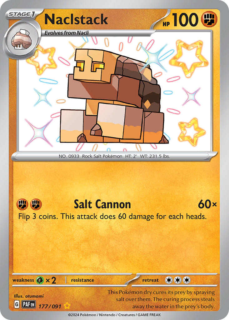Naclstack⁣ - Paldean Fates⁣ (Shiny Rare)⁣ [177] English / Near Mint / Normal
