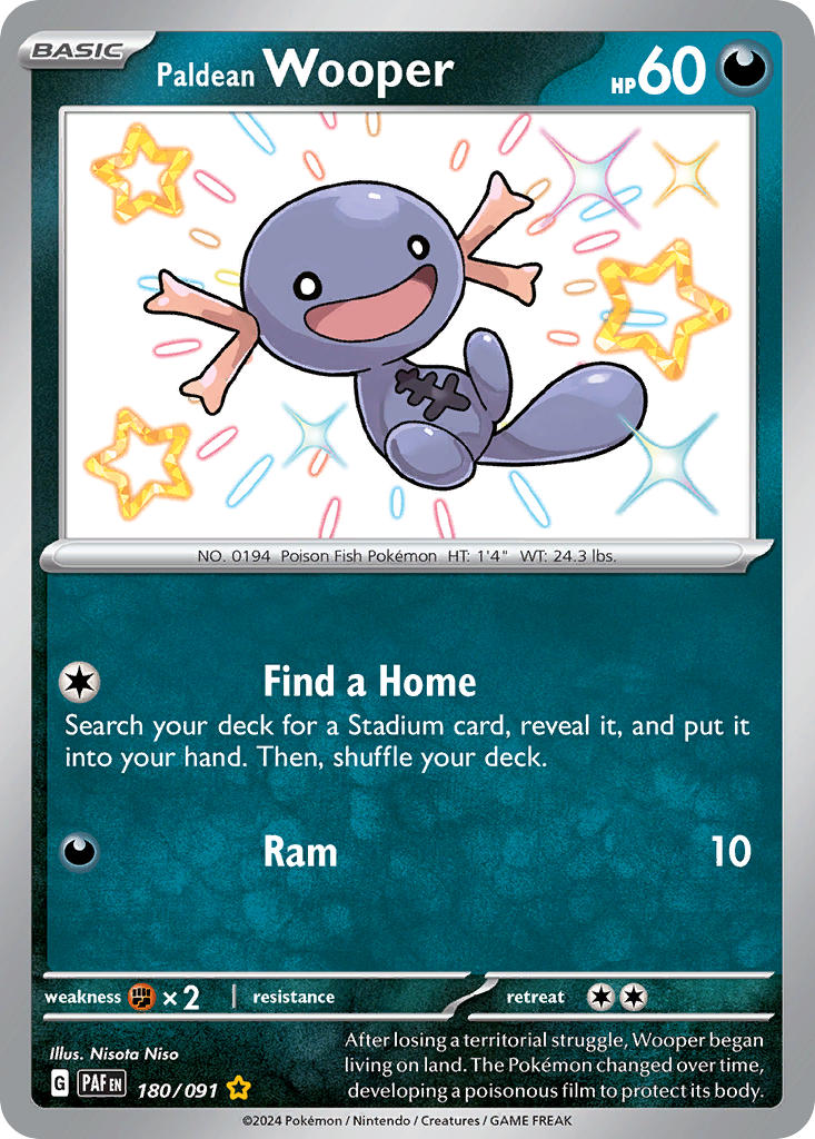 Paldean Wooper⁣ - Paldean Fates⁣ (Shiny Rare)⁣ [180] English / Near Mint / Normal