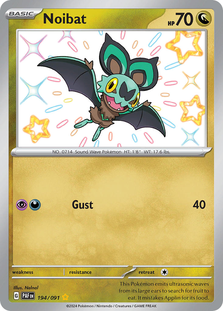 Noibat⁣ - Paldean Fates⁣ (Shiny Rare)⁣ [194] English / Near Mint / Normal
