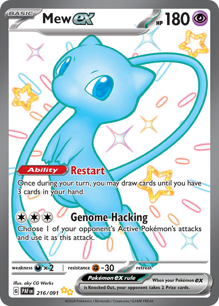 Mew ex⁣ - Paldean Fates⁣ (Shiny Ultra Rare)⁣ [216] English / Near Mint / Normal