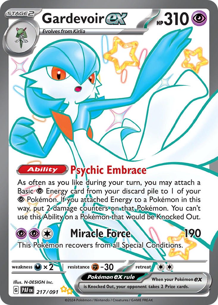 Gardevoir ex⁣ - Paldean Fates⁣ (Shiny Ultra Rare)⁣ [217] English / Near Mint / Normal