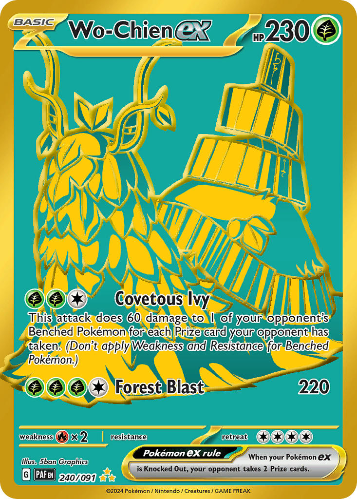Wo-Chien ex⁣ - Paldean Fates⁣ (Secret Rare)⁣ [240] English / Near Mint / Normal