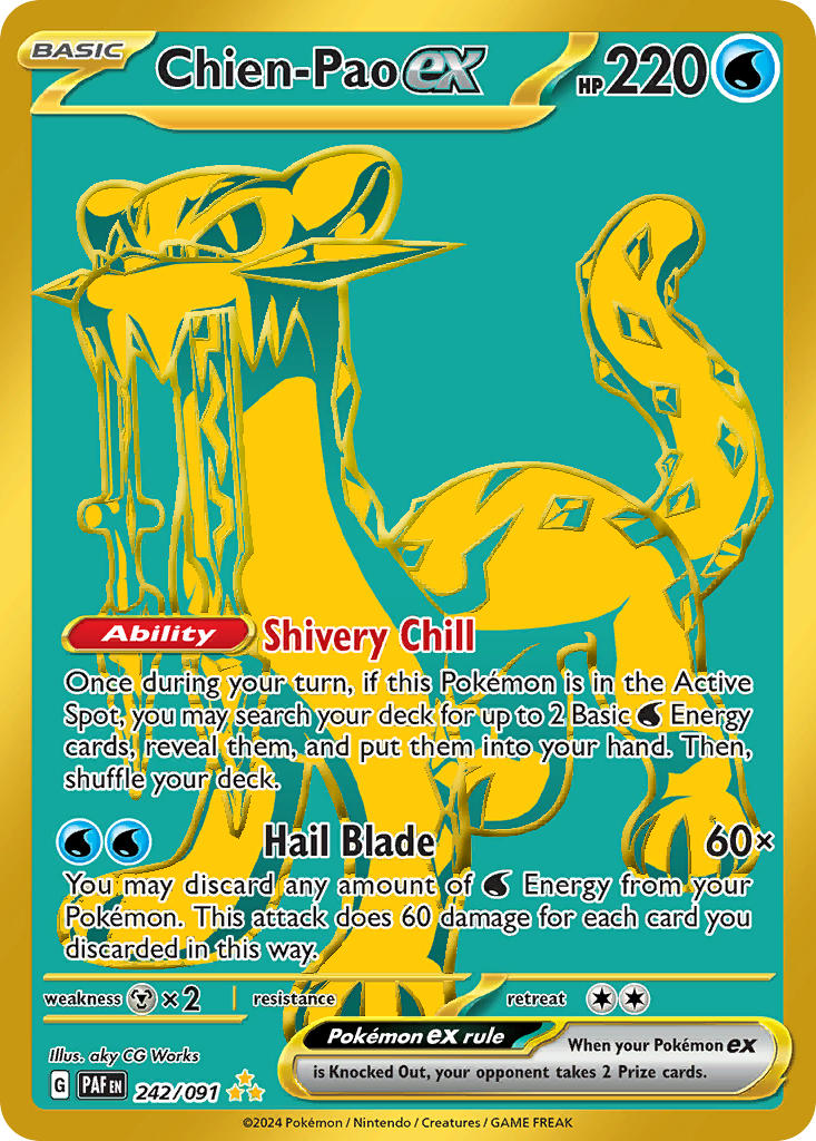 Chien-Pao ex⁣ - Paldean Fates⁣ (Secret Rare)⁣ [242] English / Near Mint / Normal