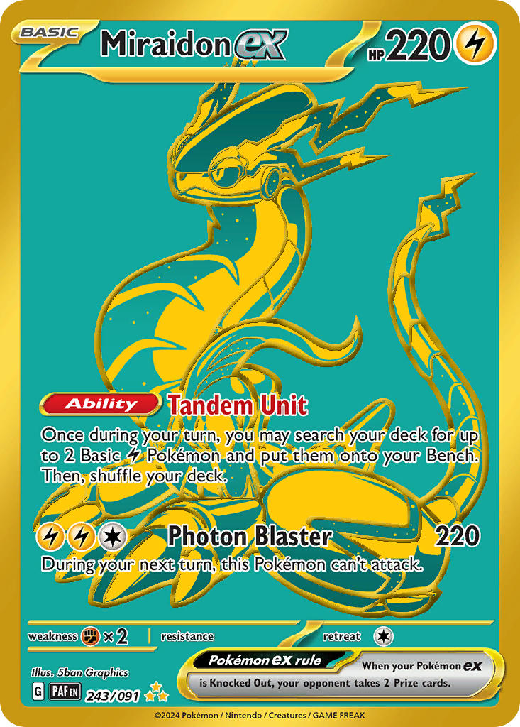 Miraidon ex⁣ - Paldean Fates⁣ (Secret Rare)⁣ [243] English / Near Mint / Normal