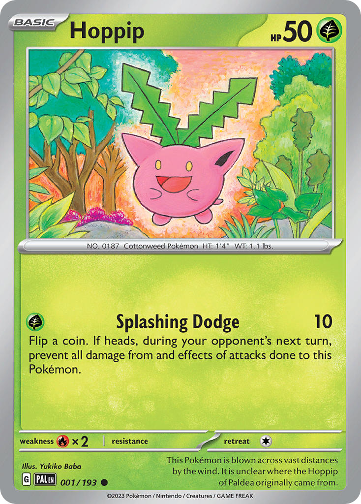 Hoppip⁣ - Paldea Evolved⁣ (Common)⁣ [001] English / Near Mint / Reverse-Holo Normal