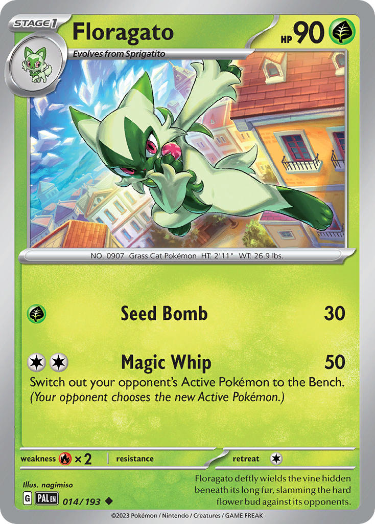 Floragato⁣ - Paldea Evolved⁣ (Uncommon)⁣ [014] English / Near Mint / Normal