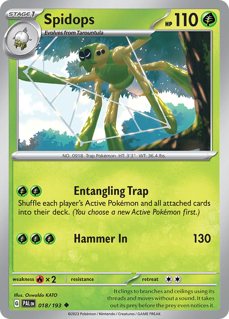 Spidops⁣ - Paldea Evolved⁣ (Uncommon)⁣ [018] English / Near Mint / Normal