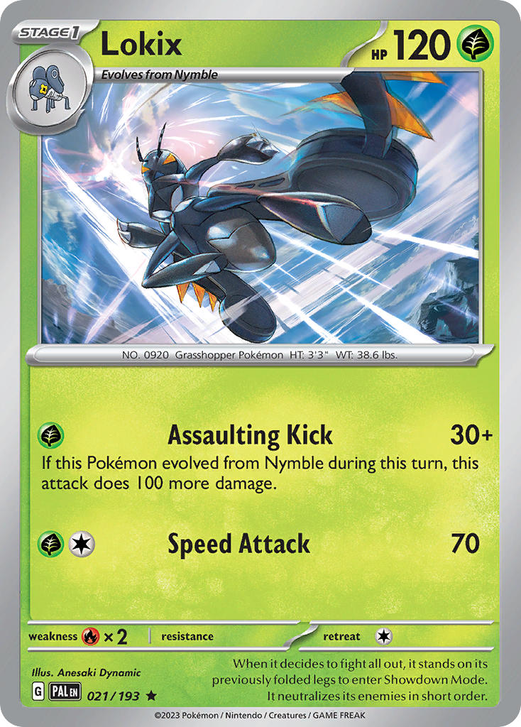Lokix⁣ - Paldea Evolved⁣ (Rare)⁣ [021] English / Near Mint / Reverse-Holo Normal