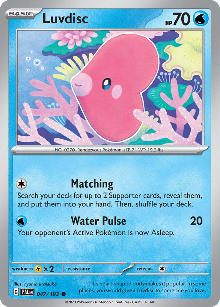Luvdisc⁣ - Paldea Evolved⁣ (Common)⁣ [047] English / Near Mint / Reverse-Holo Normal
