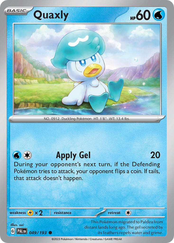 Quaxly⁣ - Paldea Evolved⁣ (Common)⁣ [049] English / Near Mint / Reverse-Holo Normal