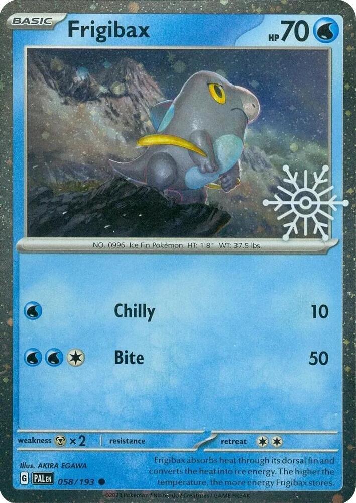 Frigibax - Paldea Evolved (Snow Flake Stamp) [058] Kortspil