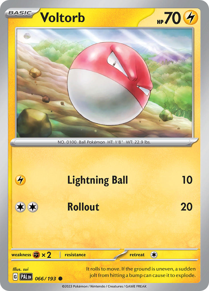 Voltorb⁣ - Paldea Evolved⁣ (Common)⁣ [066] English / Near Mint / Reverse-Holo Normal