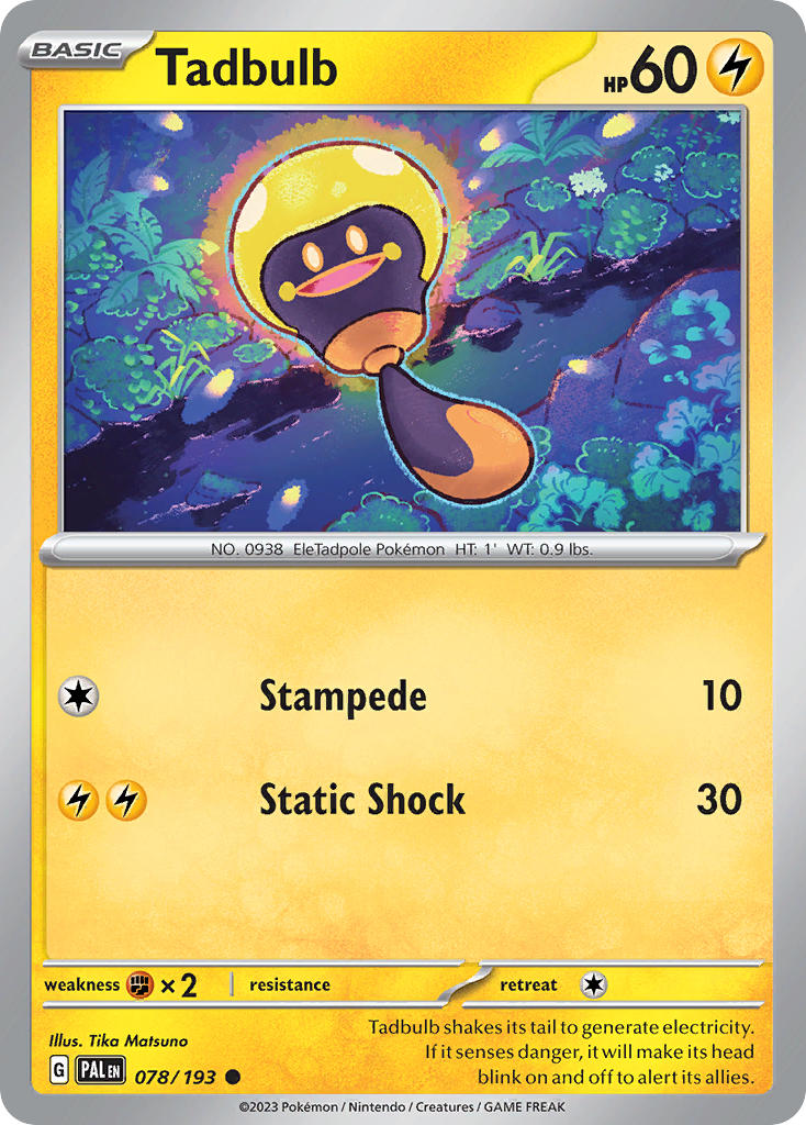 Tadbulb⁣ - Paldea Evolved⁣ (Common)⁣ [078] English / Near Mint / Normal