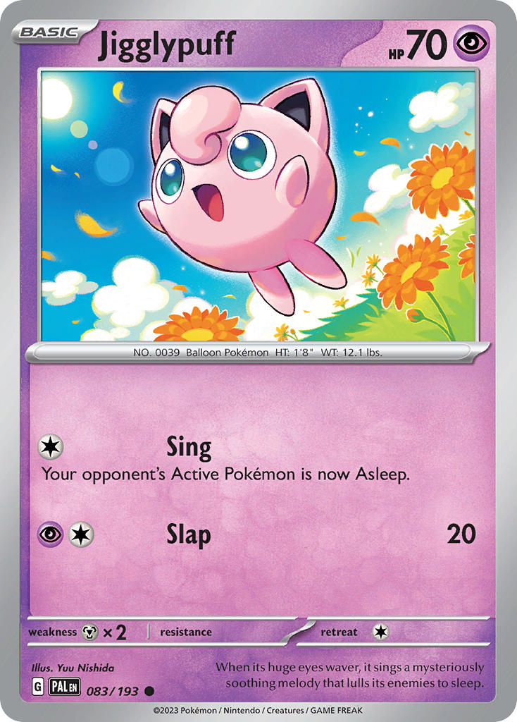 Jigglypuff⁣ - Paldea Evolved⁣ (Common)⁣ [083] English / Near Mint / Reverse-Holo Normal