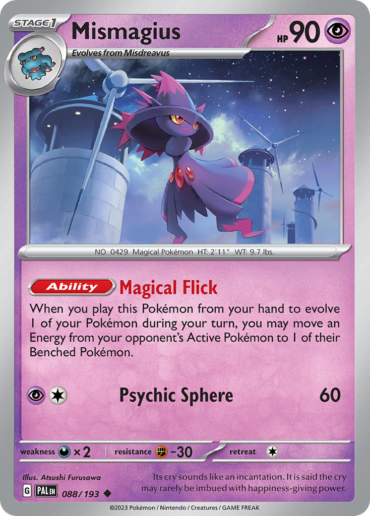Mismagius⁣ - Paldea Evolved⁣ (Uncommon)⁣ [088] English / Near Mint / Normal