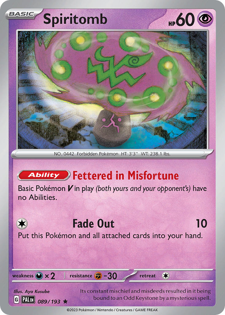 Spiritomb⁣ - Paldea Evolved⁣ (Rare)⁣ [089] English / Near Mint / Reverse-Holo Normal