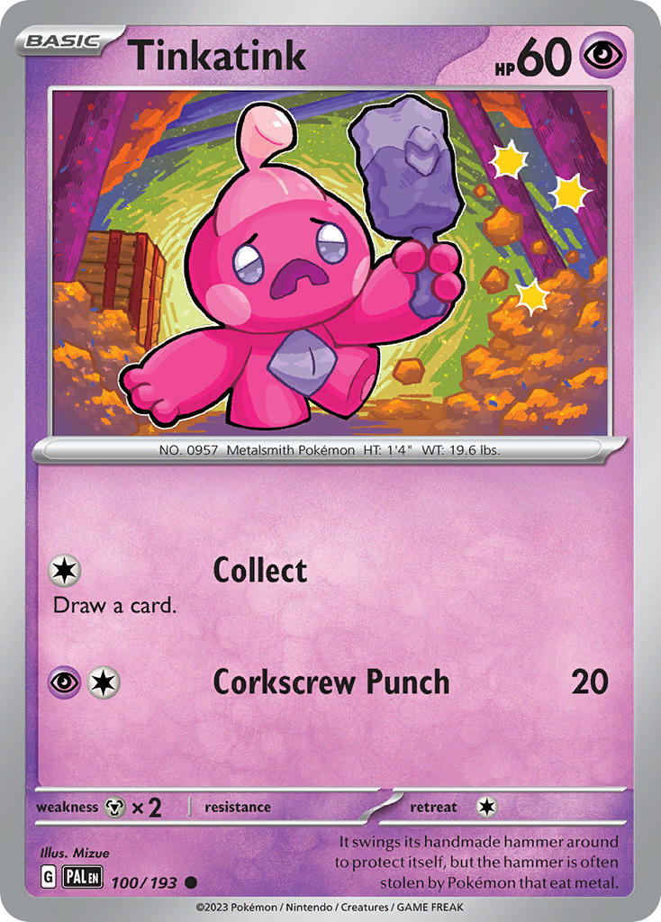 Tinkatink⁣ - Paldea Evolved⁣ (Common)⁣ [100] English / Near Mint / Reverse-Holo Normal