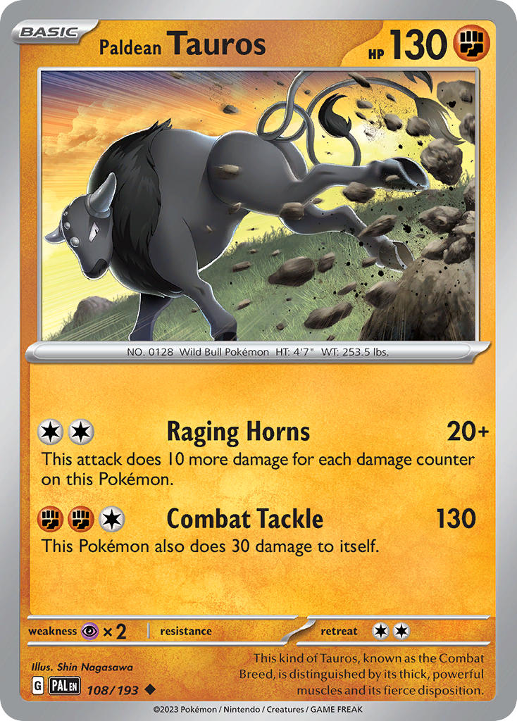 Paldean Tauros⁣ - Paldea Evolved⁣ (Uncommon)⁣ [108] English / Near Mint / Normal