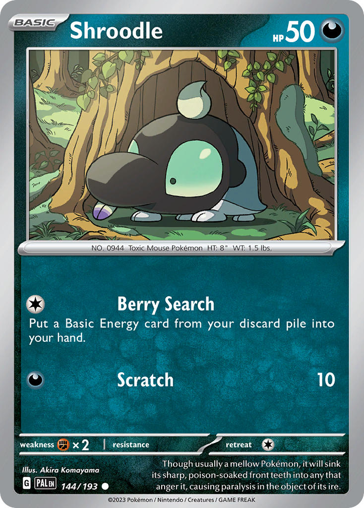 Shroodle⁣ - Paldea Evolved⁣ (Common)⁣ [144] English / Near Mint / Normal