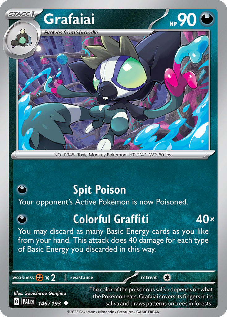 Grafaiai⁣ - Paldea Evolved⁣ (Uncommon)⁣ [146] English / Near Mint / Reverse-Holo Normal