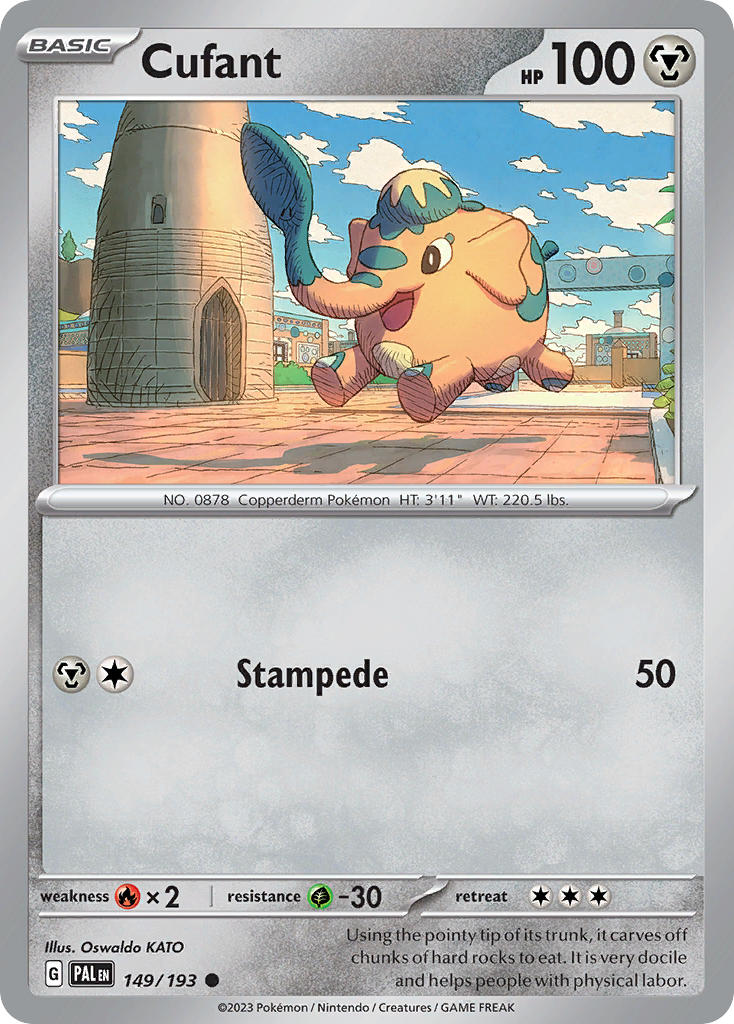 Cufant⁣ - Paldea Evolved⁣ (Common)⁣ [149] English / Near Mint / Reverse-Holo Normal