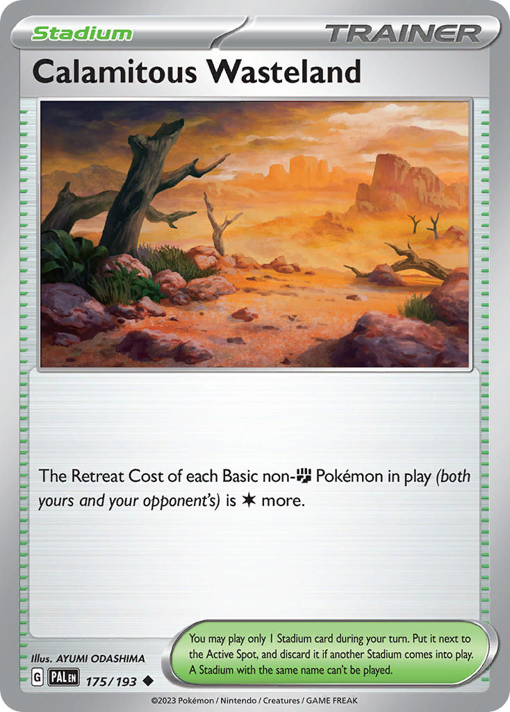 Calamitous Wasteland⁣ - Paldea Evolved⁣ (Uncommon)⁣ [175] English / Near Mint / Reverse-Holo Normal