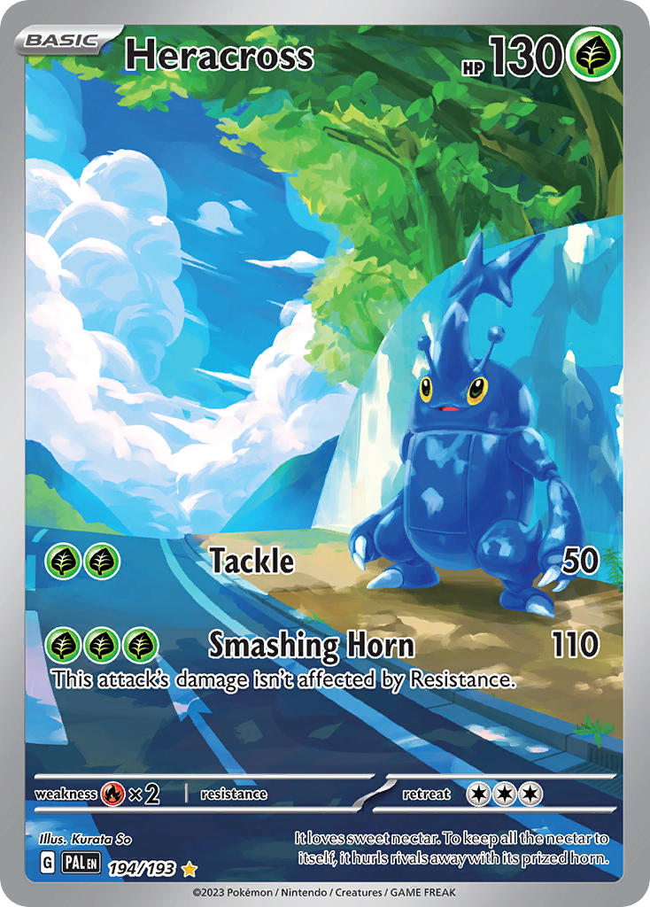 Heracross⁣ - Paldea Evolved⁣ (Illustration Rare)⁣ [194] English / Excellent / Normal