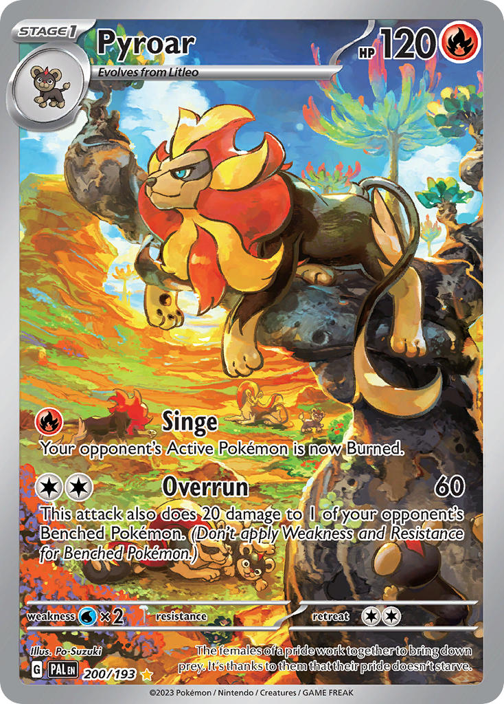 Pyroar⁣ - Paldea Evolved⁣ (Illustration Rare)⁣ [200] English / Near Mint / Normal