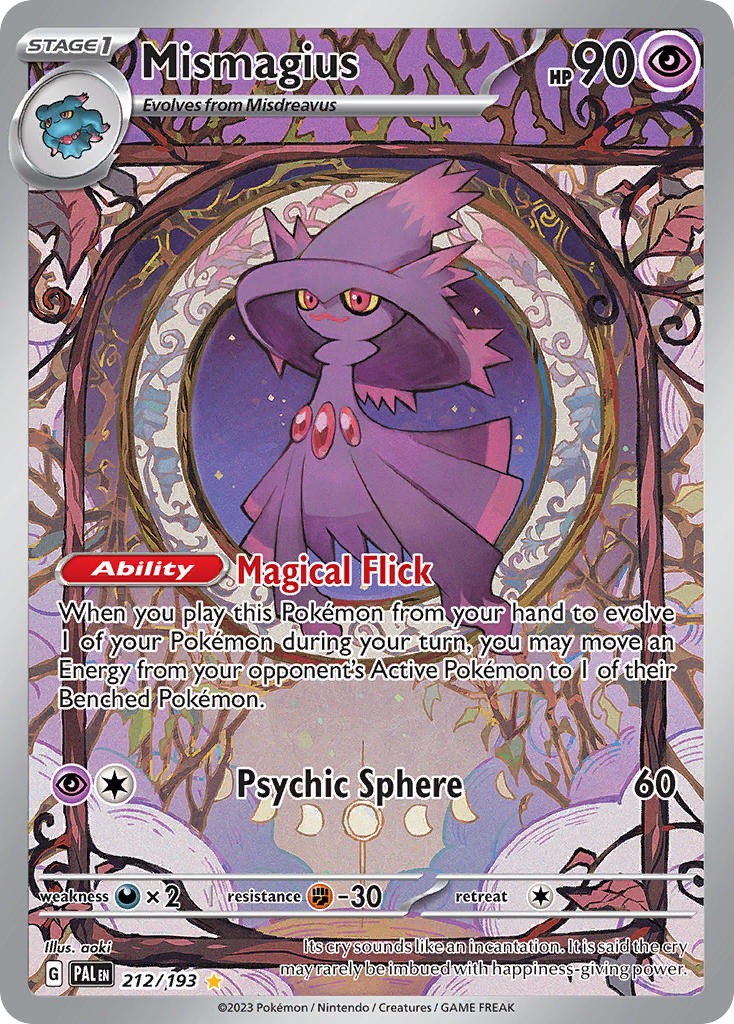 Mismagius⁣ - Paldea Evolved⁣ (Illustration Rare)⁣ [212] English / Near Mint / Normal