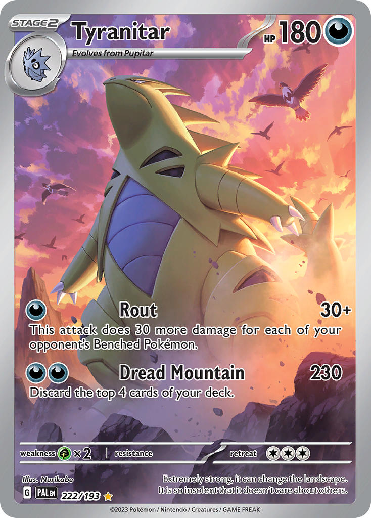 Tyranitar⁣ - Paldea Evolved⁣ (Illustration Rare)⁣ [222] English / Near Mint / Normal