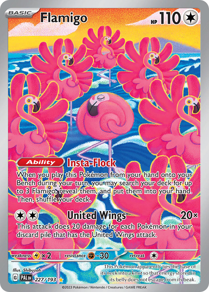 Flamigo⁣ - Paldea Evolved⁣ (Illustration Rare)⁣ [227] English / Near Mint / Normal