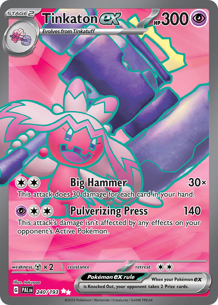 Tinkaton ex⁣ - Paldea Evolved⁣ (Ultra Rare)⁣ [240] English / Near Mint / Normal