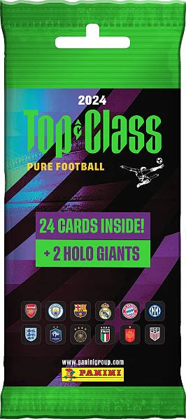 Panini Pure Football Top Class 2024 Fat Pack Booster Pack 24 Fodboldkort 2 Holo Giants Kortspil