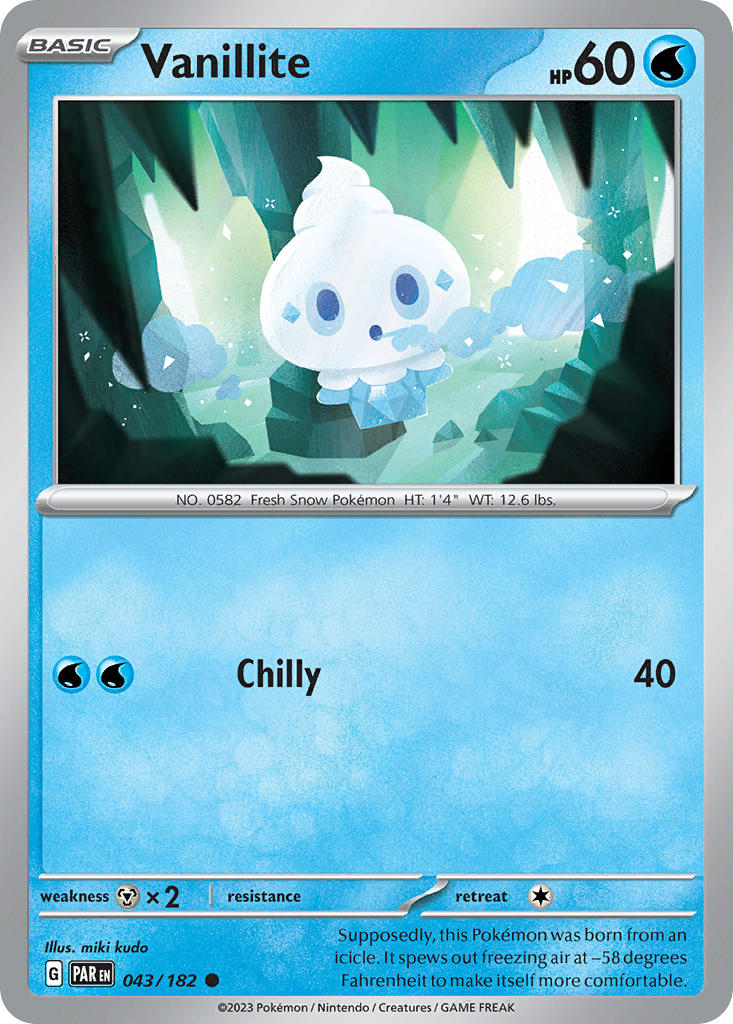 Vanillite⁣ - Paradox Rift⁣ (Common)⁣ [043] English / Near Mint / Reverse-Holo Normal