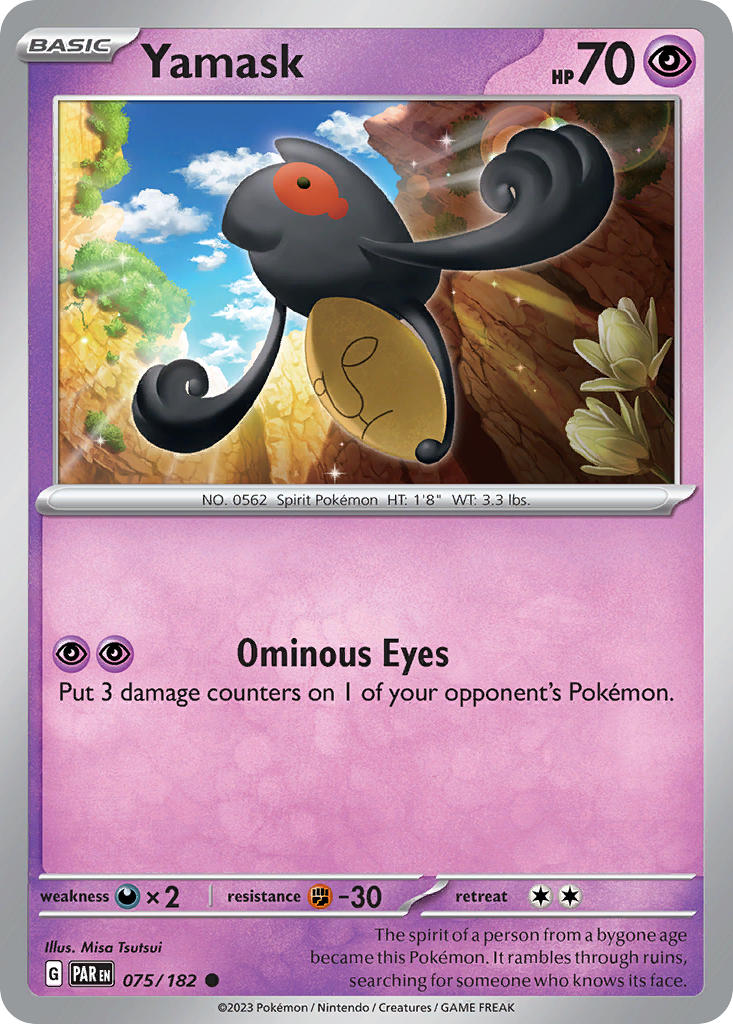 Yamask⁣ - Paradox Rift⁣ (Common)⁣ [075] English / Near Mint / Reverse-Holo Normal