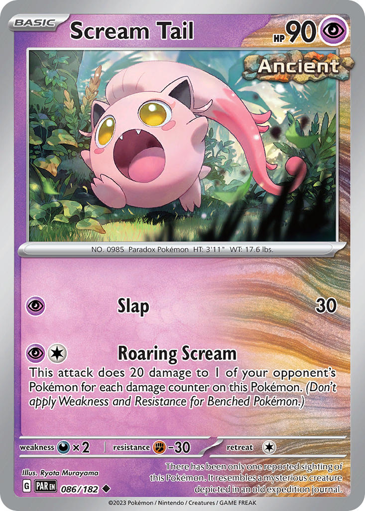 Scream Tail⁣ - Paradox Rift⁣ (Uncommon)⁣ [086] English / Near Mint / Reverse-Holo Normal