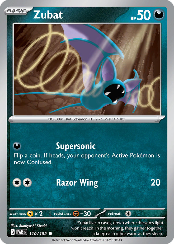 Zubat⁣ - Paradox Rift⁣ (Common)⁣ [110] English / Near Mint / Reverse-Holo Normal